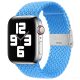 Curea de ceas reglabilă Apple Watch împletită / albastru deschis / 44/45/46/49 mm