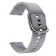 MYBANDZ Curea de ceas din silicon cu cataramă argintie / gri/ 22mm