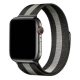 Curea Apple Watch metalică Milano / negru - alb/ 44/45/46/49 mm