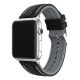 Curea Apple Watch din silicon cu cataramă /negru-gri/ 40/41/42 mm