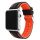 Curea Apple Watch din silicon cu cataramă /negru - portocaliu/ 40/41/42 mm