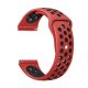 MYBANDZ Curea de ceas din silicon respirabil / roșu - negru / 22mm