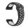 MYBANDZ Curea de ceas din silicon respirabil / negru - alb / 22mm