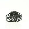 MYBANDZ Curea de ceas din silicon respirabil / negru - alb / 22mm