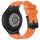 Mybandz Element curea din silicon pentru Samsung Galaxy Watch 4-5-6-7/portocaliu-negru/20mm
