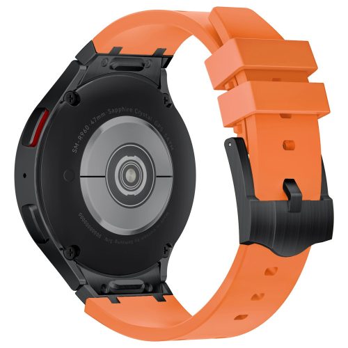 Mybandz Element curea din silicon pentru Samsung Galaxy Watch 4-5-6-7/portocaliu-negru/20mm