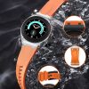 Mybandz Element curea din silicon pentru Samsung Galaxy Watch 4-5-6-7/portocaliu-negru/20mm