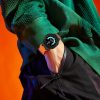Mybandz Element curea din silicon pentru Samsung Galaxy Watch 4-5-6-7/portocaliu-negru/20mm
