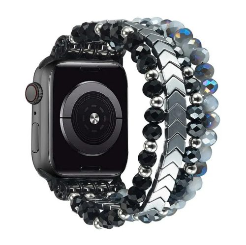 Apple Watch mărgele de ceas metalic cu bandă neagră /44/45/46/49 mm
