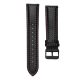 MYBANDZ Curea de ceas din piele cu fibră de carbon / negru - violet / 22mm