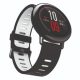 MYBANDZ Curea de ceas din silicon / negru - alb / 22mm