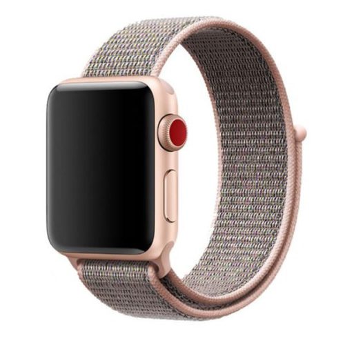 Curea Apple Watch elastică / roz - nisip/ 40/41/42 mm