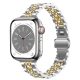 Curea de ceas metalică subțire “Pearlmaster” cu lanț - argintiu - auriu / 42/44/45 și 49 mm