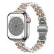 Curea de ceas metalică subțire “Pearlmaster” cu lanț - argintiu auriu roz / 38/40 și 41 mm