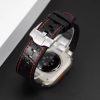 Curea Apple Watch Element din silicon cu efect de piele-negru (cusături roșii) 44/45/46 și 49 mm
