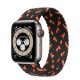 Curea Apple Watch elastică împletită / negru - portocaliu/ 38/40 și 41 mm