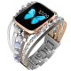 Curea Apple Watch cu perle / gri-argintiu/44/45/46/49 mm