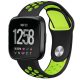 MYBANDZ Curea de ceas din silicon respirabil / negru-verde / 22mm
