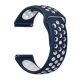 MYBANDZ Curea de ceas din silicon respirabil / albastru - alb / 20mm