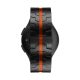 Mybandz Curea de ceas Space metalică /negru - roșu/ 22 mm