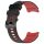 MYBANDZ Curea din silicon fără găuri Galaxy Watch 4-5-6-7/negru - roșu/ 20mm