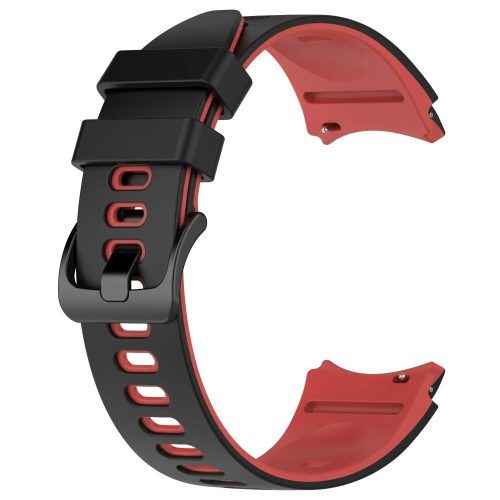 MYBANDZ Curea din silicon fără găuri Galaxy Watch 4-5-6-7/negru - roșu/ 20mm