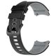 MYBANDZ Curea din silicon fără găuri Galaxy Watch 4-5-6-7/negru-gri/ 20mm