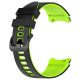 MYBANDZ Curea din silicon fără găuri Galaxy Watch 4-5-6-7/negru-neon verde/ 20mm