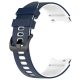 MYBANDZ Curea din silicon fără găuri Galaxy Watch 4-5-6-7 / albastru - alb / 20mm