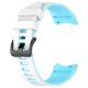 MYBANDZ Curea de silicon bicolor Galaxy Watch 4-5-6-7 / alb-albastru deschis / 20mm