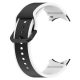 MYBANDZ Curea din silicon fără găuri Galaxy Watch 4-5-6-7 / negru - alb / 20mm