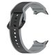 MYBANDZ Curea din silicon fără găuri Galaxy Watch 4-5-6-7 / negru-gri/ 20mm