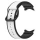MYBANDZ Curea din silicon fără găuri Galaxy Watch 4-5-6-7 / alb - negru / 20mm