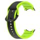 MYBANDZ Curea din silicon fără găuri Galaxy Watch 4-5-6-7 / negru-neon verde / 20mm