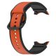 MYBANDZ Curea din silicon fără găuri Galaxy Watch 4-5-6-7 / portocaliu - negru / 20mm