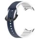 MYBANDZ Curea din silicon fără găuri Galaxy Watch 4-5-6-7 / albastru - alb / 20mm