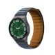 MYBANDZ Curea de ceas magnetică din silicon cu două piese Galaxy Watch 4-5-6-7/albastru închis (prindere negru)/ 20mm