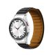 MYBANDZ Curea de ceas magnetică din silicon cu două piese Galaxy Watch 4-5-6-7 / negru (prindere argintiu) / 20mm
