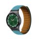 MYBANDZ Curea de ceas magnetică din silicon cu două piese Galaxy Watch 4-5-6-7 / albastru (prindere negru) / 20mm