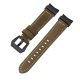 MYBANDZ Curea elegantă din piele Galaxy Watch 4-5-6-7/maro (cataramă neagră) / 20mm
