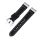 MYBANDZ Curea elegantă din piele Galaxy Watch 4-5-6-7/negru (cataramă argintie)/ 20mm