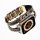 Apple Watch Love curea din piele- negru-auriu 40/41/42 mm