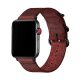 Curea Apple Watch din piele vintage roșie 44/45/46 și 49 mm