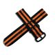MYBANDZ Curea de ceas din textil /negru - portocaliu/ 18mm