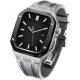 Apple Watch GymBro curea și carcasă - gri (argintiu-negru) - 44 mm