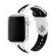 Curea Apple Watch din silicon / alb - negru/ 40/41/42 mm