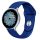 MYBANDZ Curea de ceas din silicon cu cataramă cu bilă / albastru închis/ 22mm
